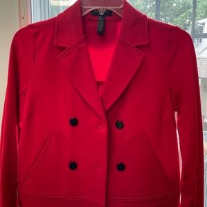 Banana Republic red stretch fabric jacket size PS